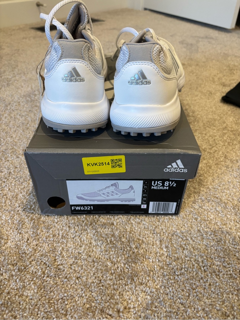 Adidas Women White and Gray Golf Shoes